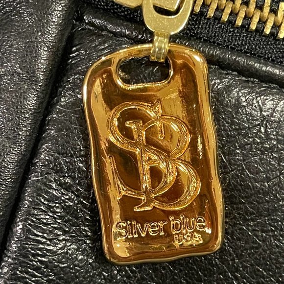 Silver Blue Black purse Reversible cheetah print - Picture 4 of 5